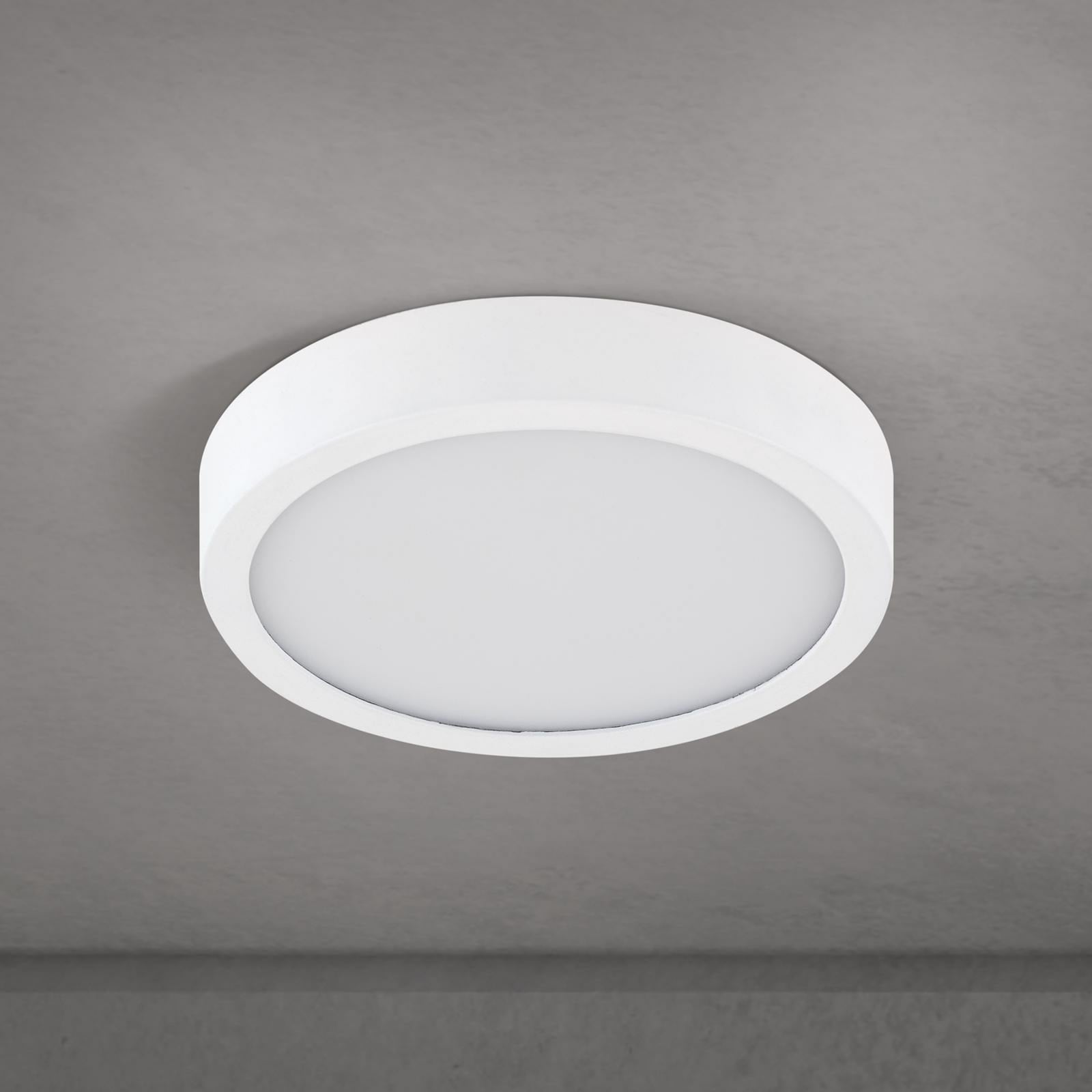 LED taklampe Disc hvit Ø14 cm CCT dimbar 10W fra fronten