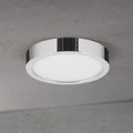 LED taklampe Disc krom Ø14 cm front