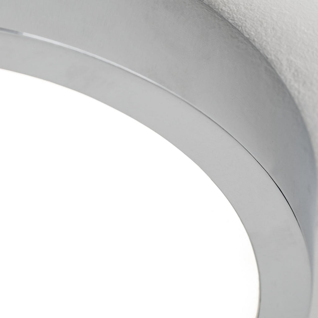 LED taklampe Disc krom Ø14 cm nærbilde