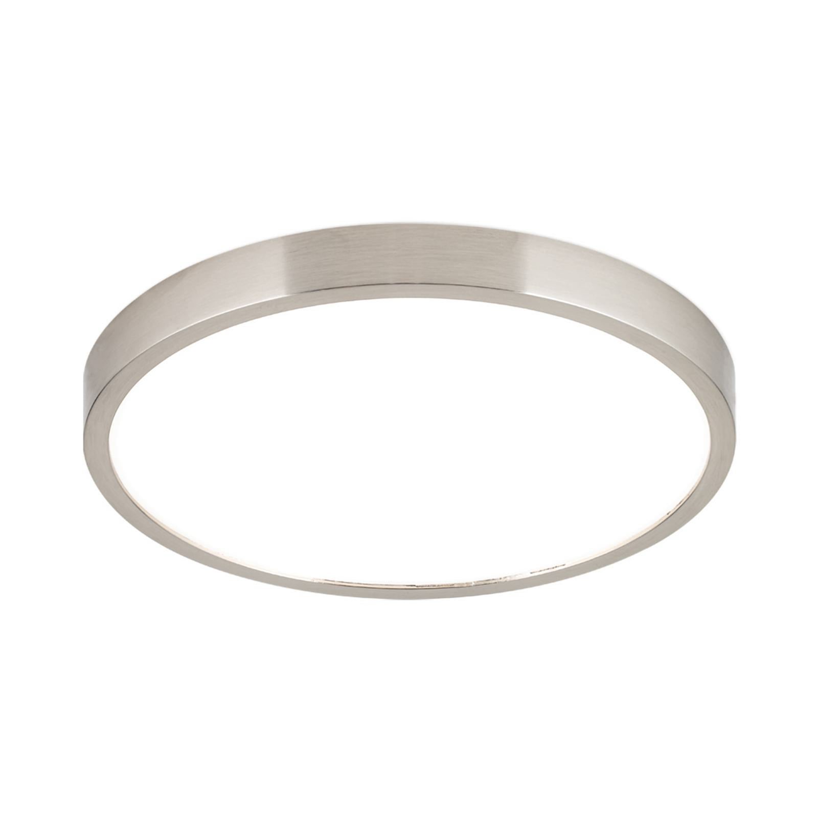 LED taklampe Disc matt nikkel Ø24 cm CCT dimbar 17W bakside