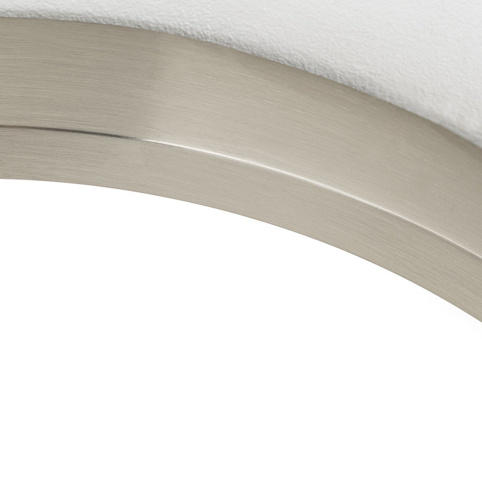 LED taklampe Disc matt nikkel Ø24 cm CCT dimbar 17W nærbilde