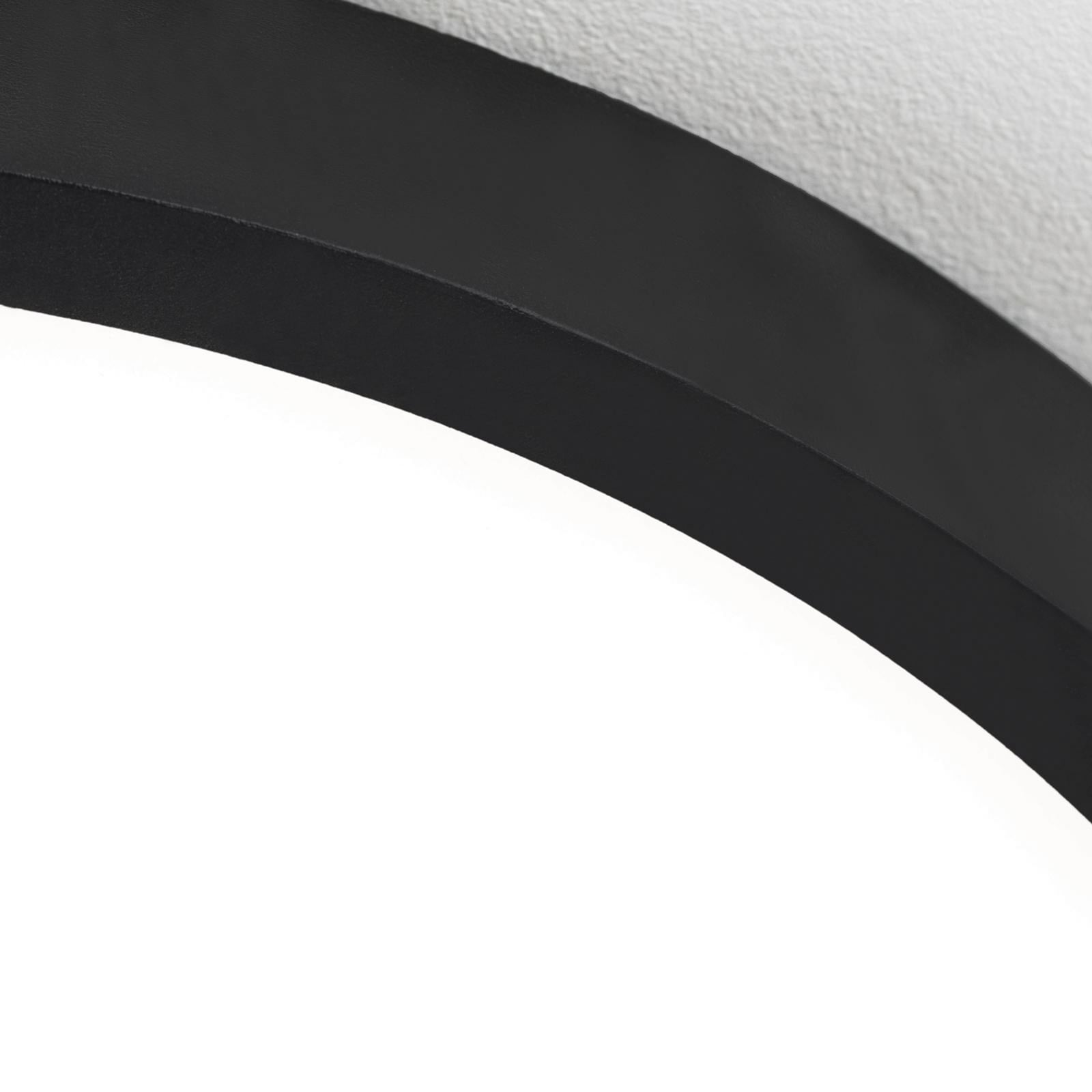 LED taklampe Disc svart Ø24 cm CCT dimbar 17W nærbilde av lyskilde