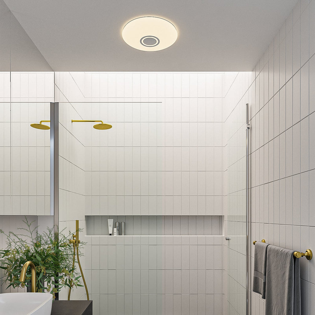 LED taklampe DJay Smart CCT med høyttaler bakside