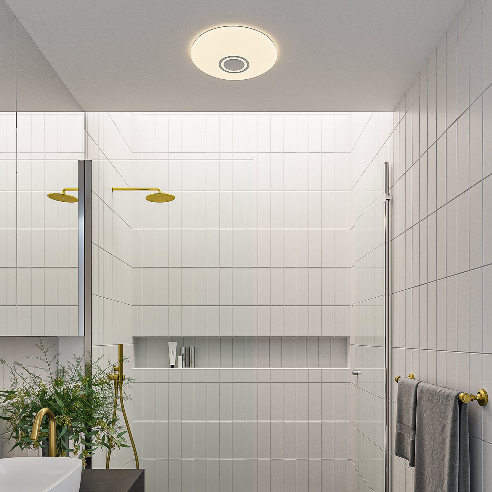 LED taklampe DJay Smart CCT med høyttaler bakside