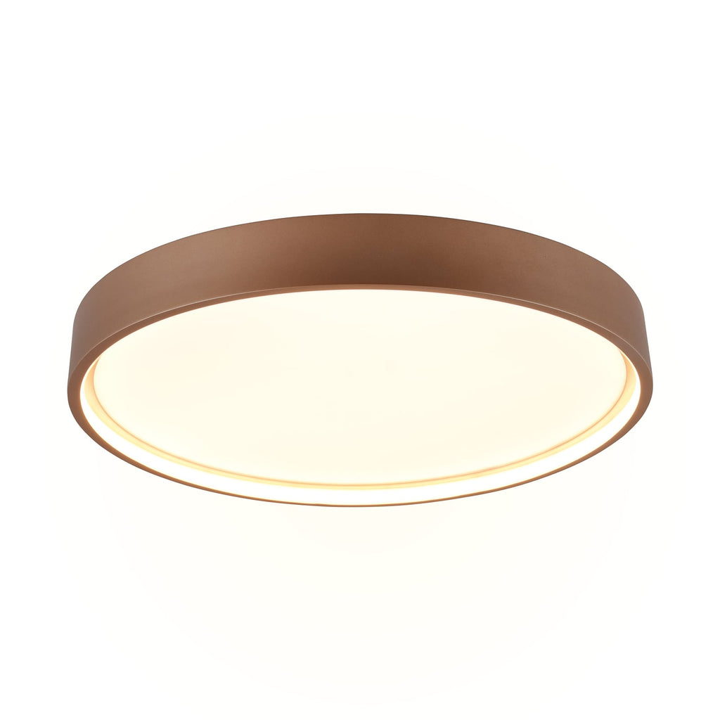 Bakside av LED taklampe Doha CCT kaffefarget Ø45 cm