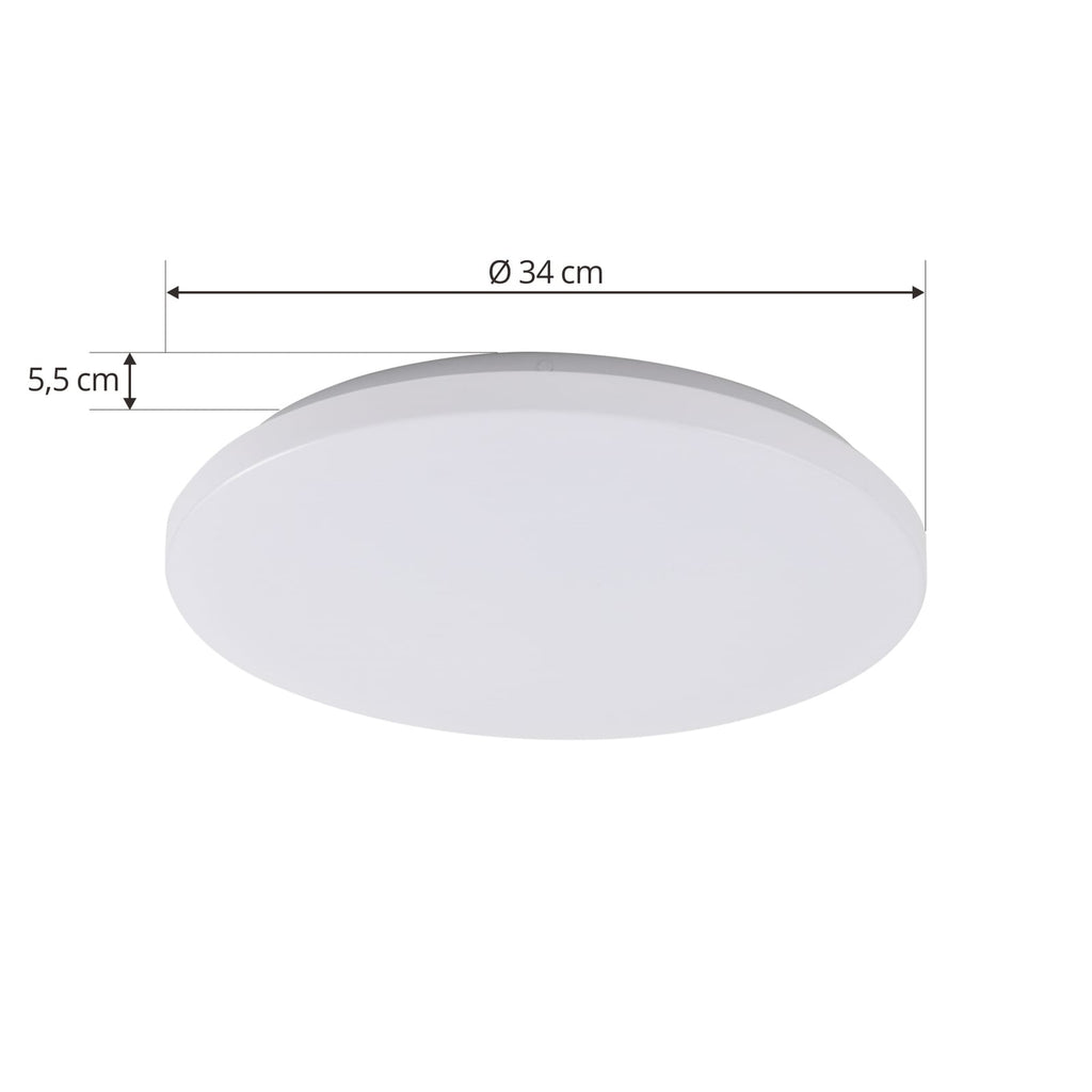LED taklampe Doki rund hvit plast detalj