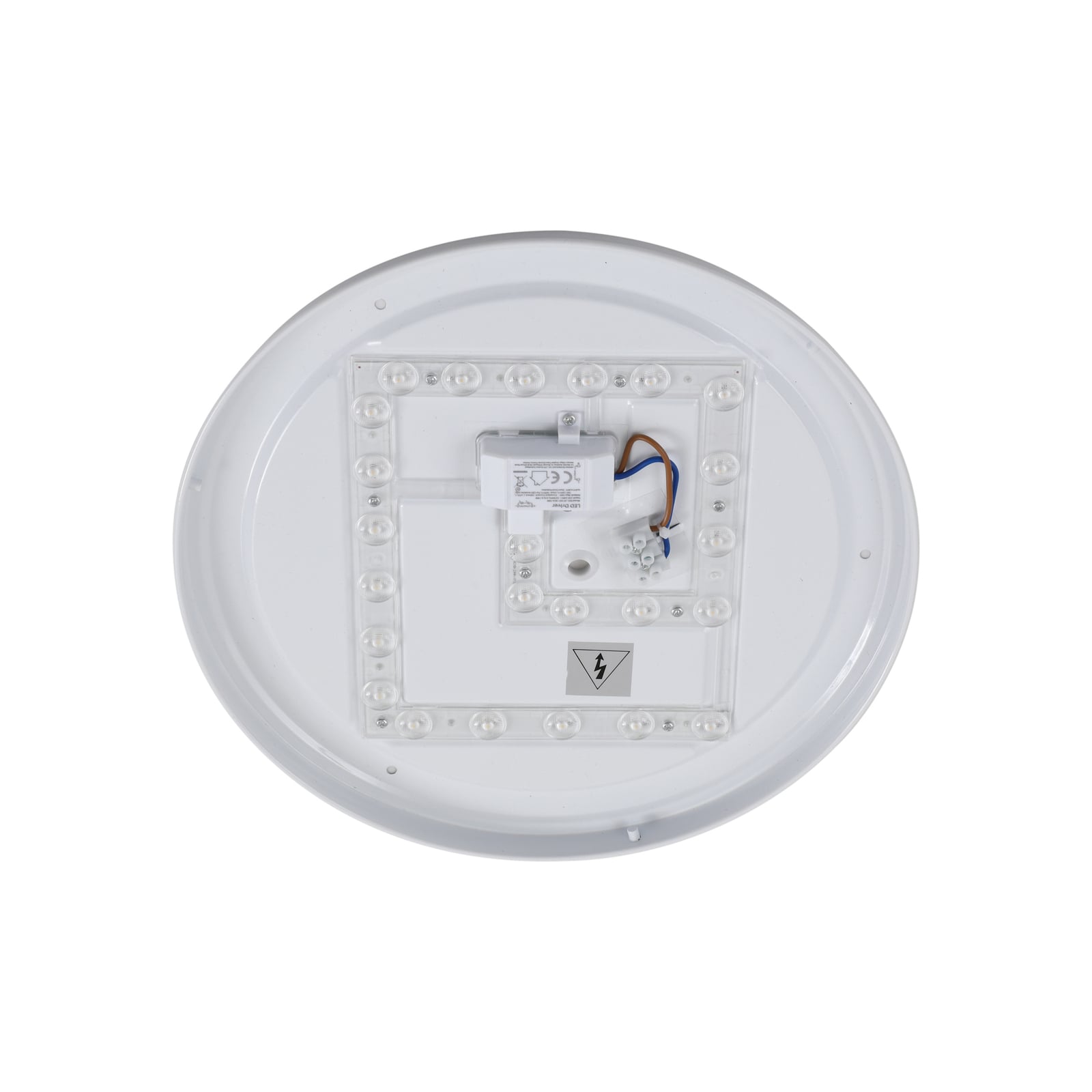 LED taklampe Doki rund hvit plast side