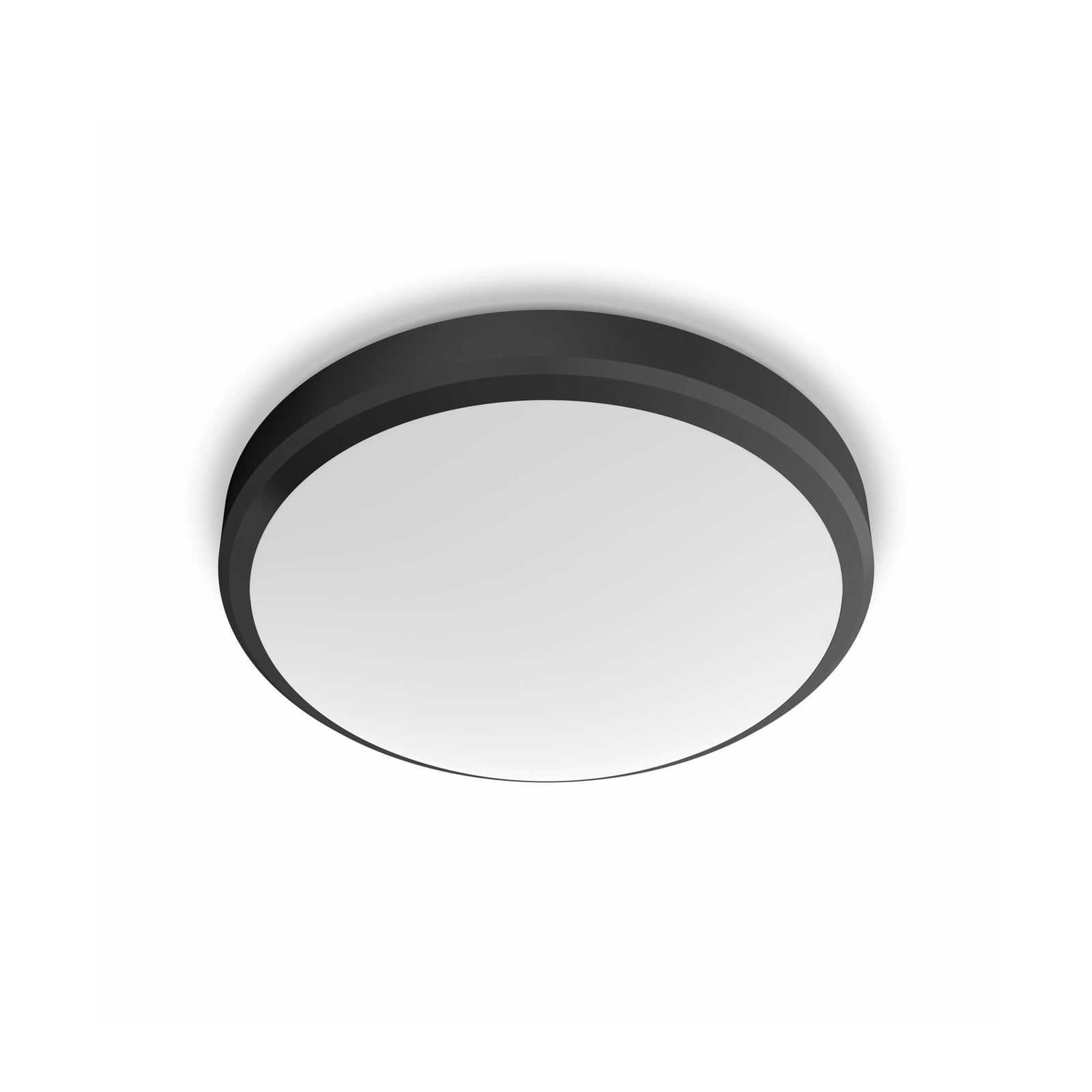 LED taklampe Doris svart IP44 Ø28 cm 2700K 6W forfra
