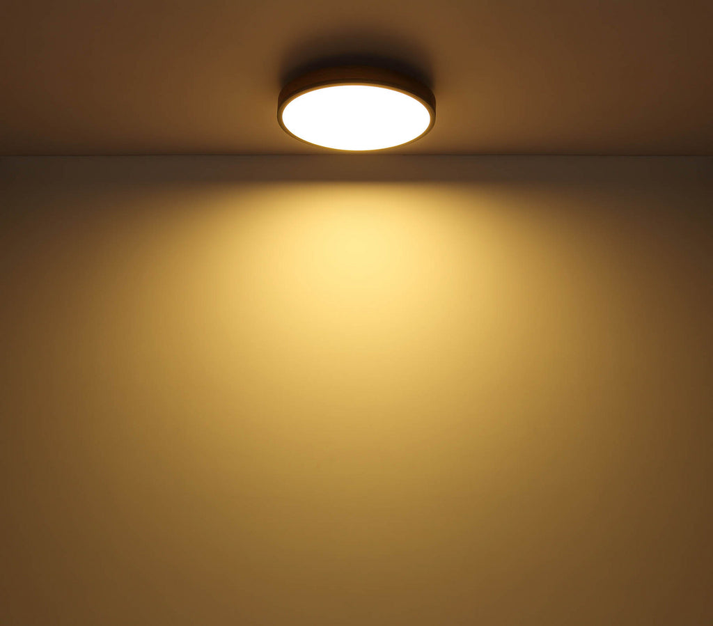 LED taklampe Doro Ø45 cm grafitt/mørkt tre 24W varmhvit - Globo