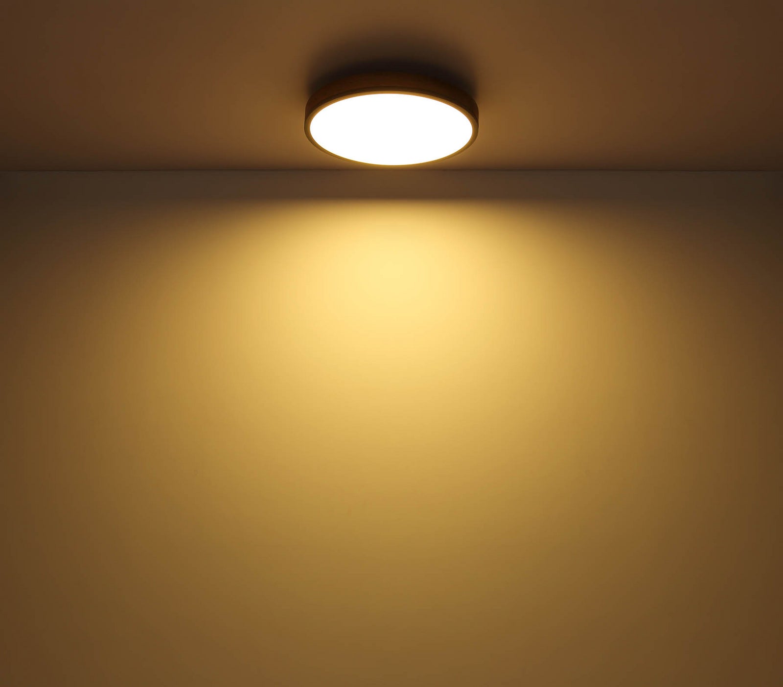 LED taklampe Doro Ø45 cm grafitt/mørkt tre 24W varmhvit - Globo