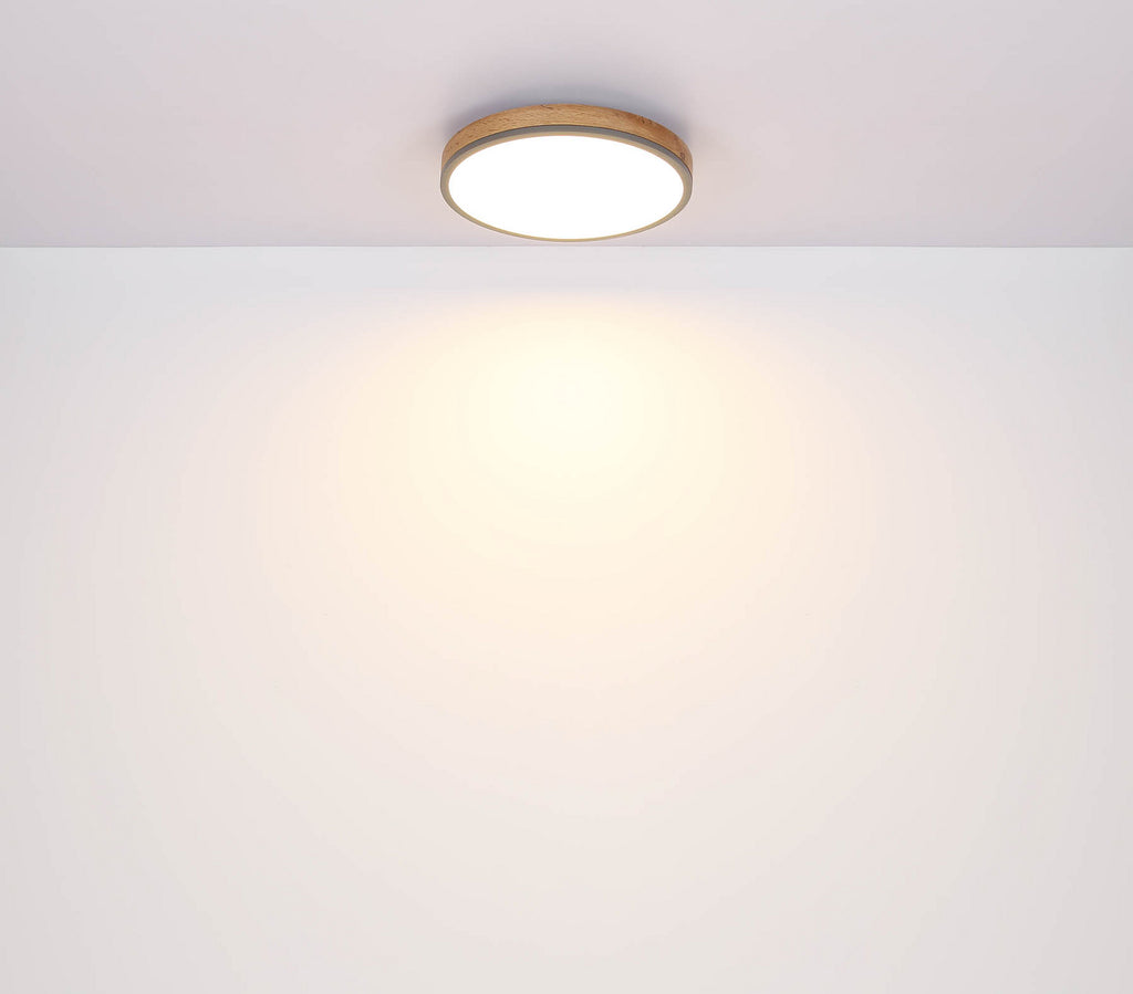 LED taklampe Doro Ø45 cm grafitt/mørkt tre 24W varmhvit - Globo