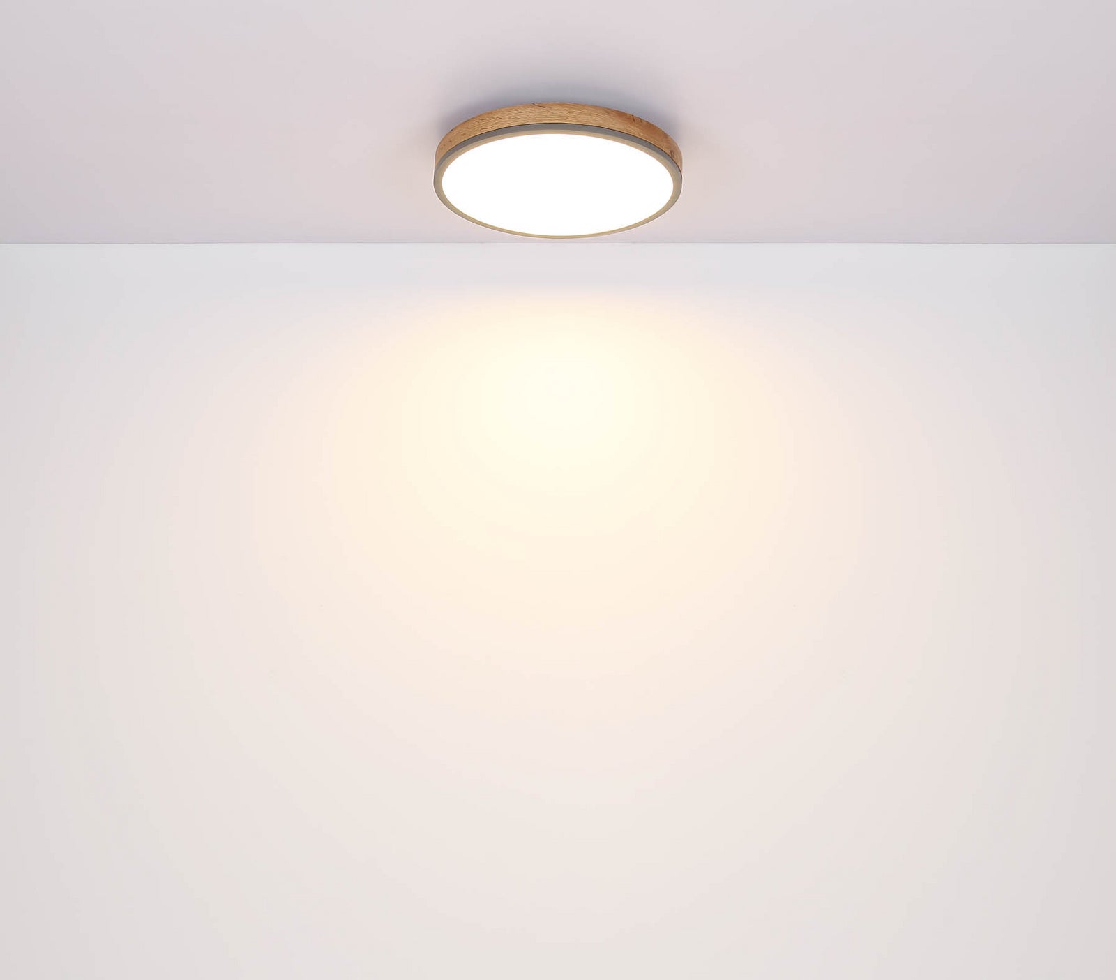 LED taklampe Doro Ø45 cm grafitt/mørkt tre 24W varmhvit - Globo