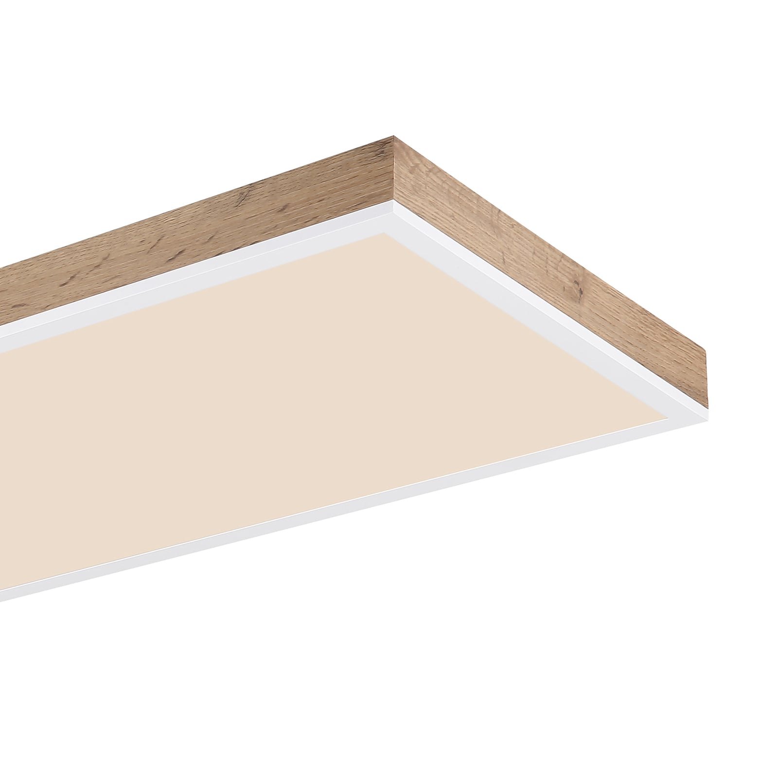 Detalj av MDF mørkt tre på LED-taklampe Doro CCT dimbar