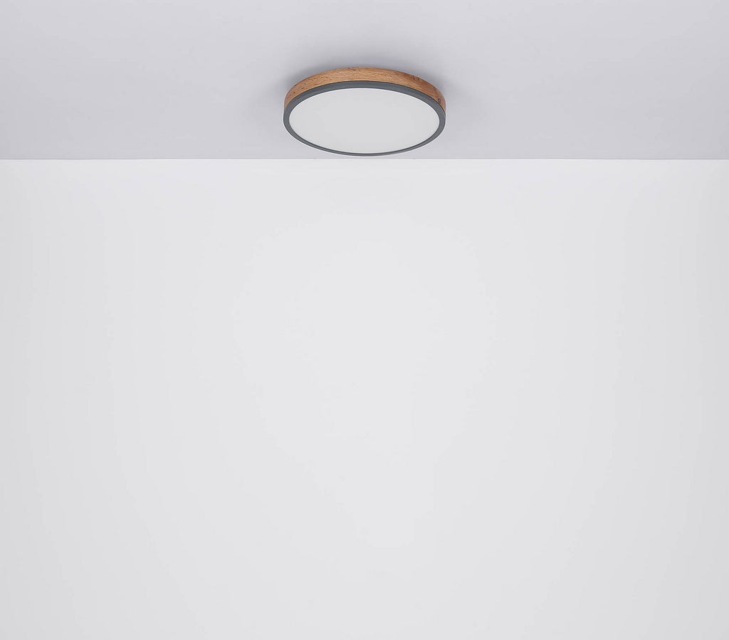 LED taklampe Doro CCT dimbar tre grafitt lys av
