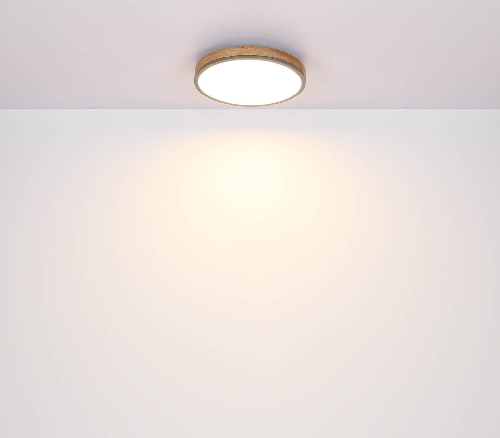 LED taklampe Doro dimbar CCT grafitt/mørkt tre med mørkt tre materiale