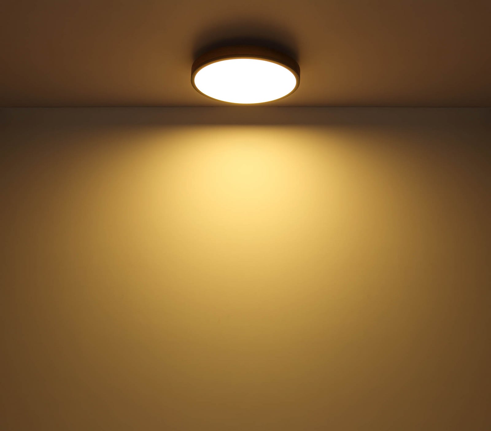LED taklampe Doro dimbar CCT grafitt/mørkt tre fjernkontroll nærbilde
