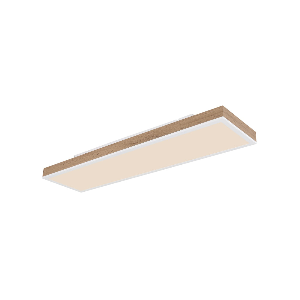 LED taklampe Doro dimbar CCT mørkt tre 80 cm forfra