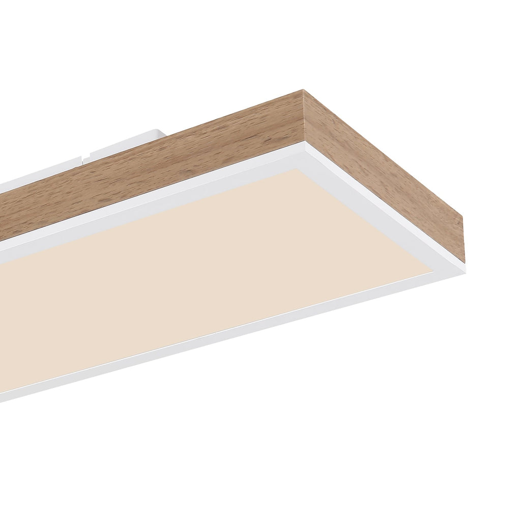 Montert LED taklampe Doro dimbar CCT mørkt tre 80 cm i rom
