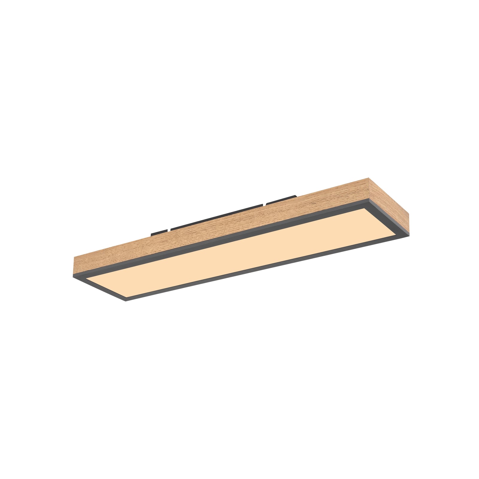 LED taklampe Doro eik MDF 60x15 cm 18W varmhvit lysdetalj