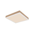 LED taklampe Doro mørkt tre 30x30 cm 12W varmhvit forfra