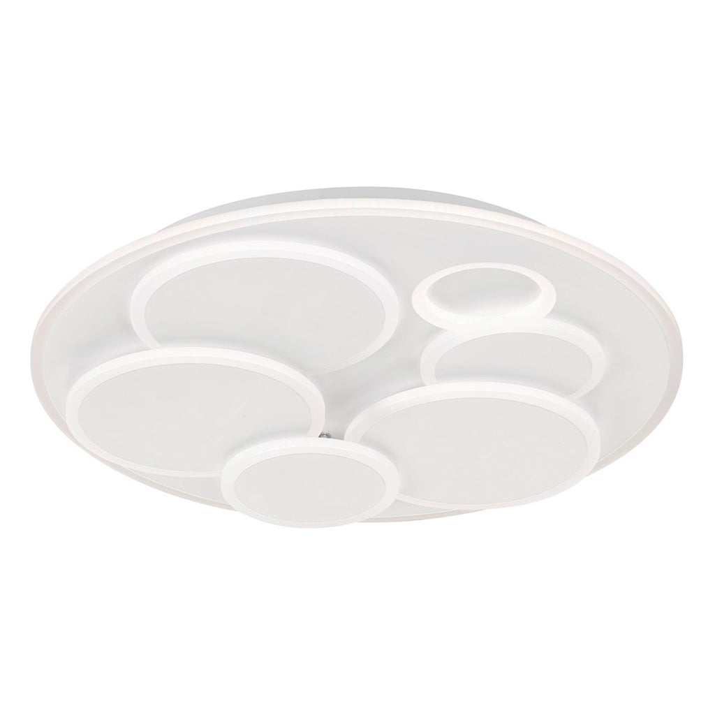 LED taklampe Dots CCT dimbar hvit Ø50 cm montert i rom