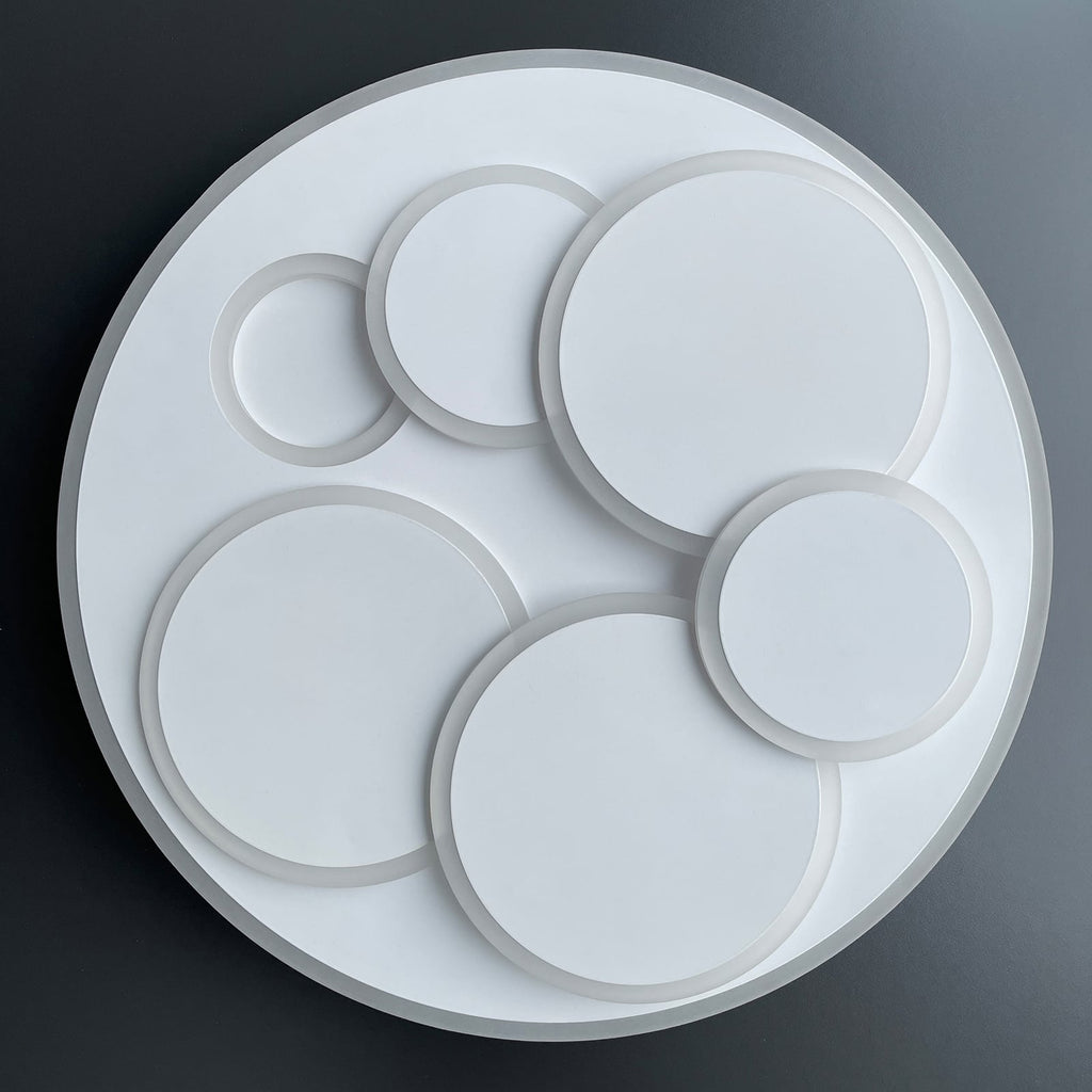 LED taklampe Dots CCT dimbar hvit Ø50 cm med dimmer