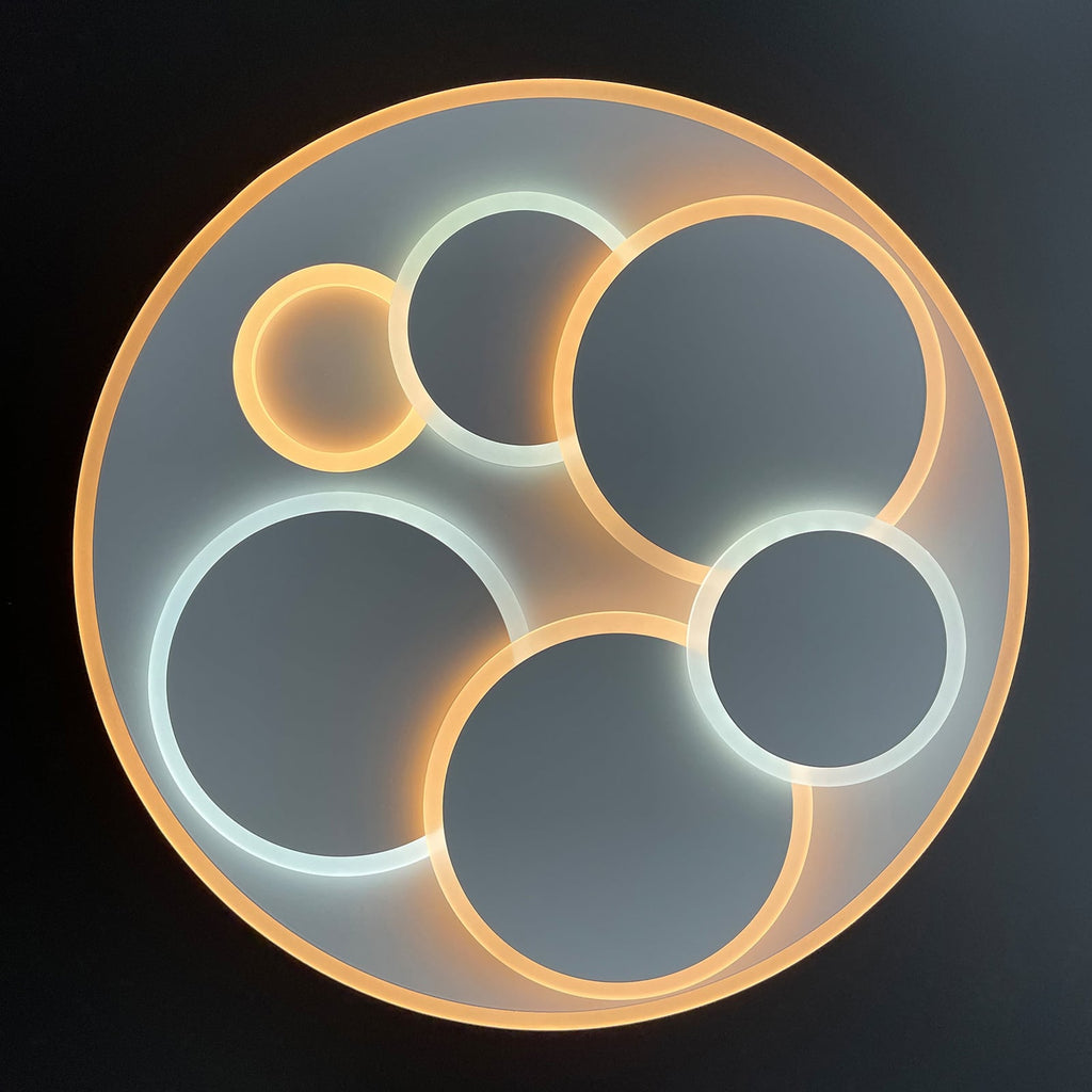 LED taklampe Dots CCT dimbar hvit Ø50 cm materialdetalj