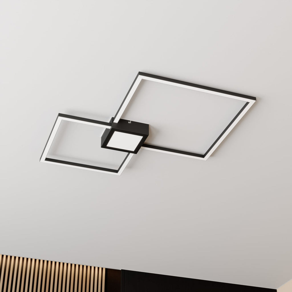 LED taklampe Duetto dimbar antrasitt 65 cm 28W bakside