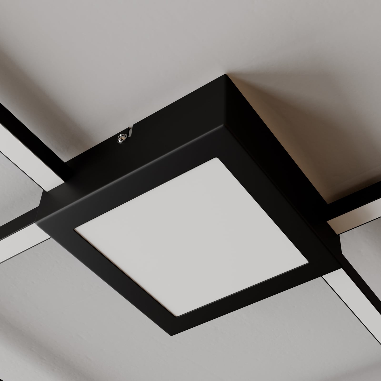 LED taklampe Duetto dimbar antrasitt 65 cm 28W sideprofil