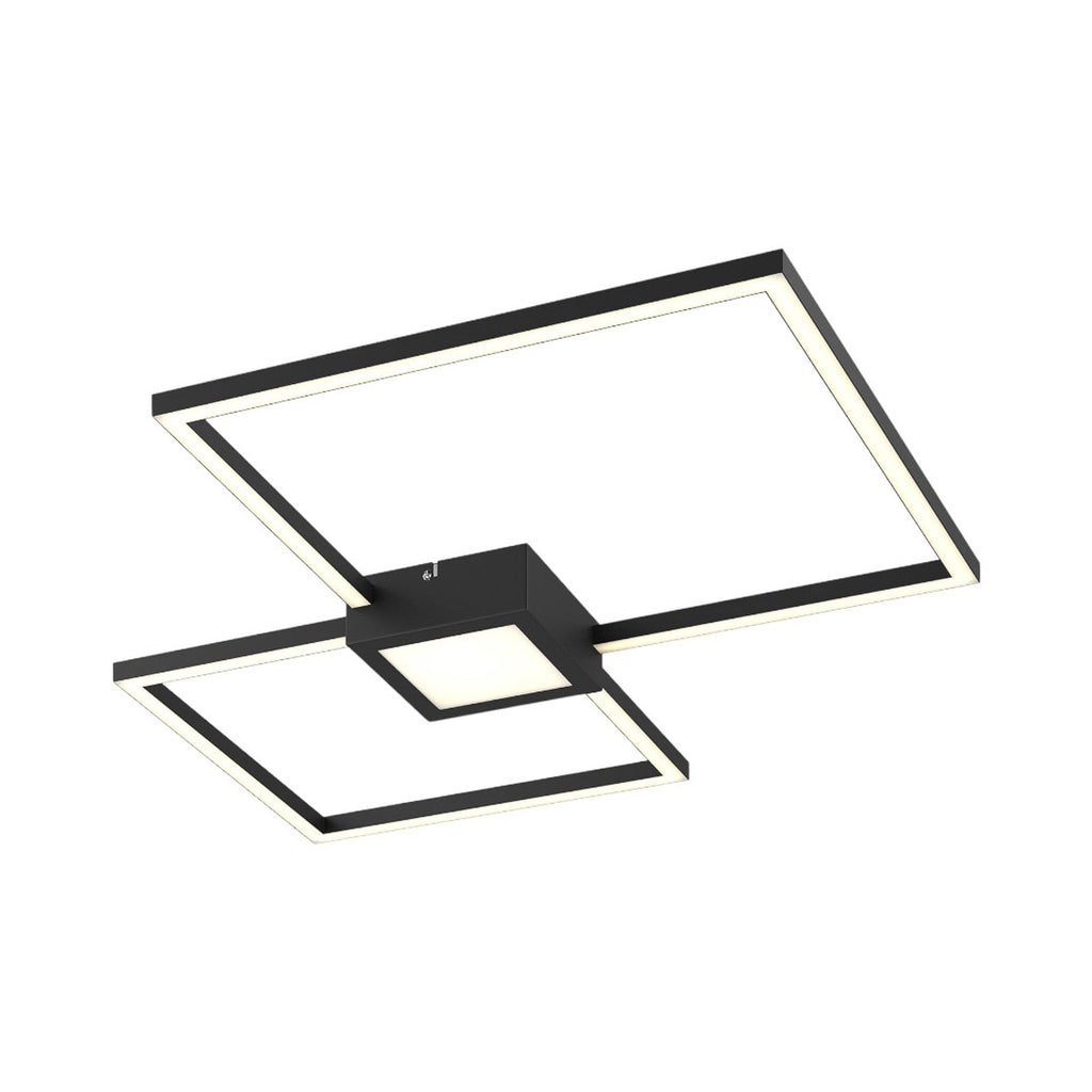 LED taklampe Duetto dimbar antrasitt 65 cm 28W lysdetalj