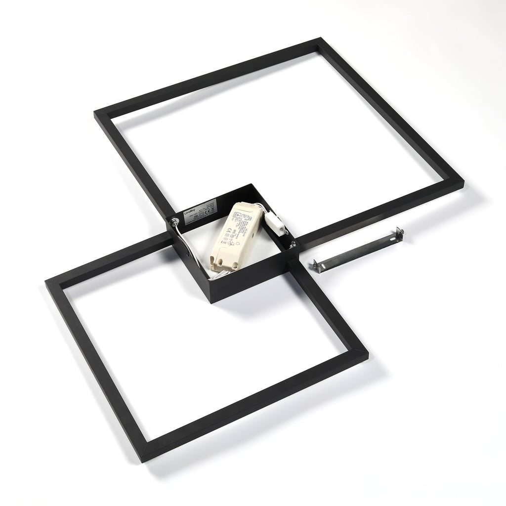 LED taklampe Duetto dimbar antrasitt 65 cm 28W montering