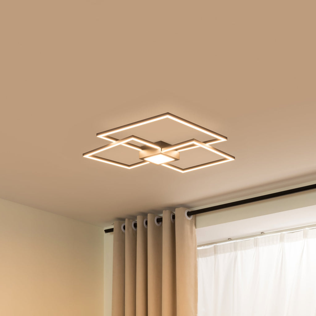 LED taklampe Duetto dimbar antrasitt 65 cm detalj