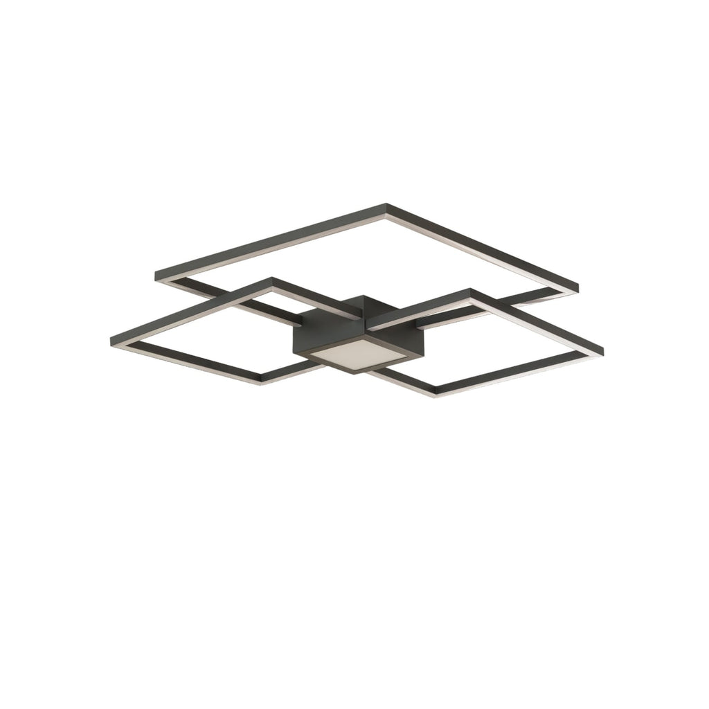 LED taklampe Duetto dimbar antrasitt 65 cm montert i rom