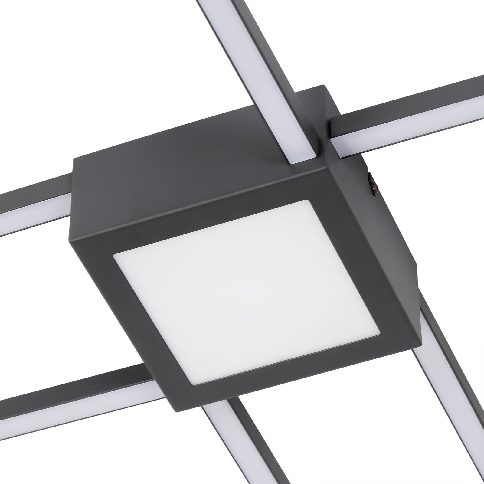 LED taklampe Duetto dimbar antrasitt 65 cm materialdetalj