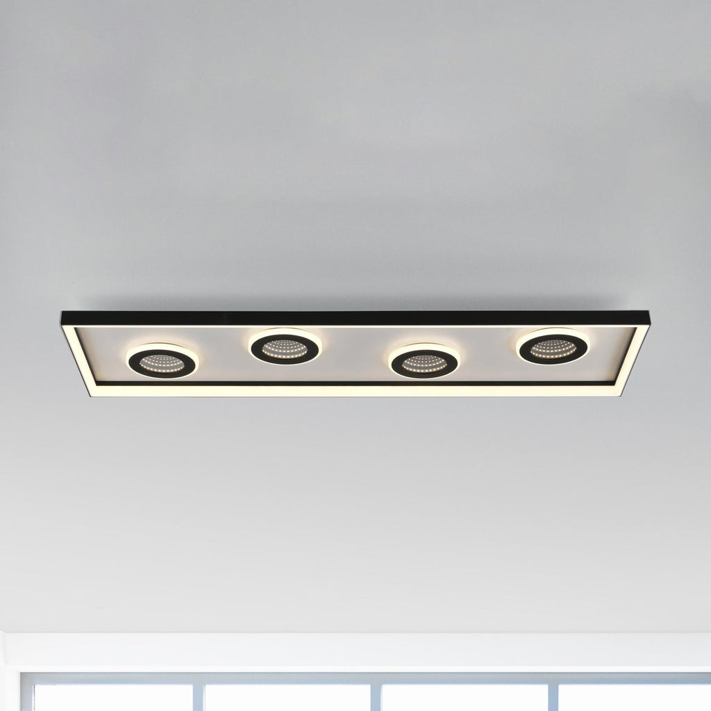LED taklampe Dune CCT dimbar svart 100 cm 48W forfra