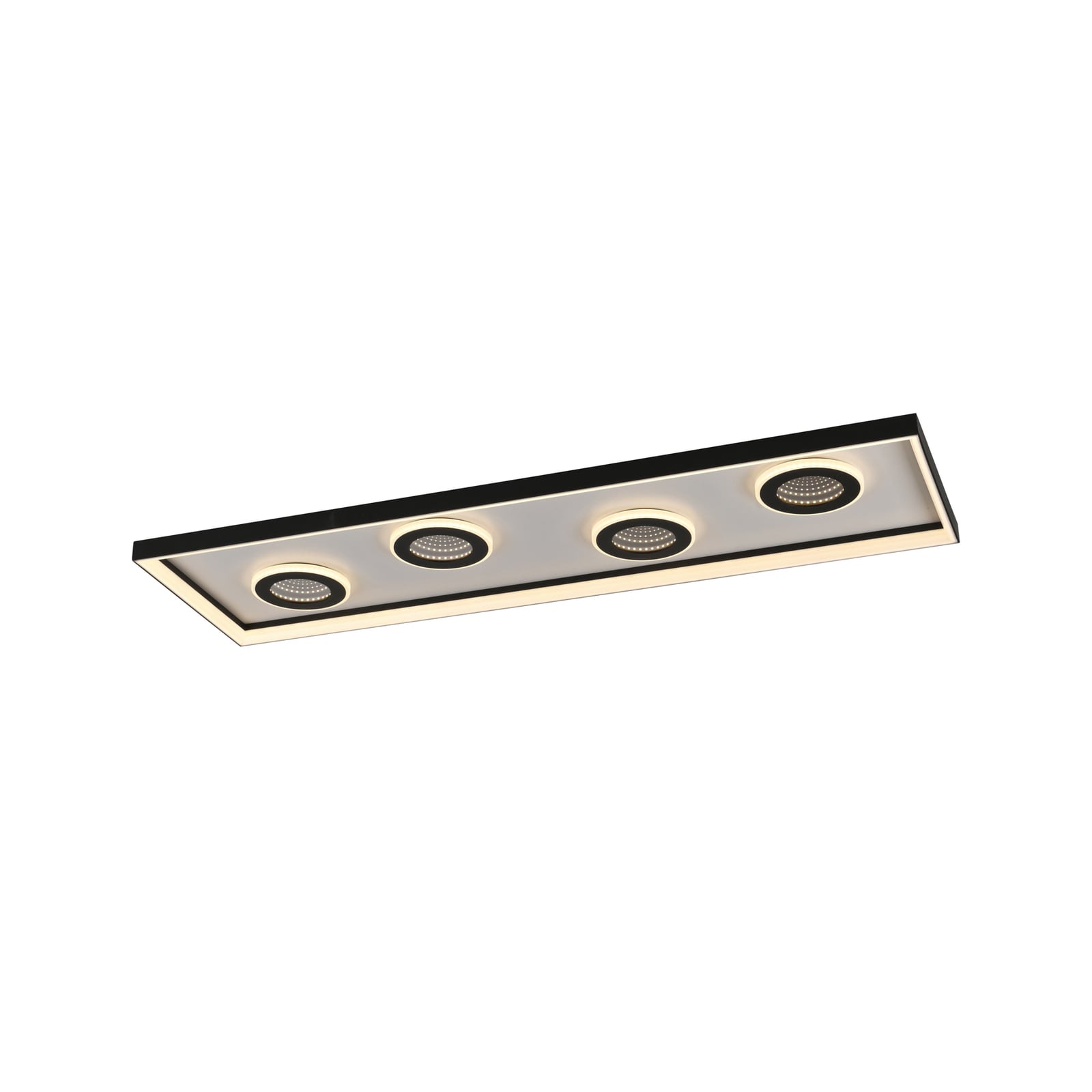 Detalj av LED taklampe Dune CCT dimbar svart 100 cm 48W