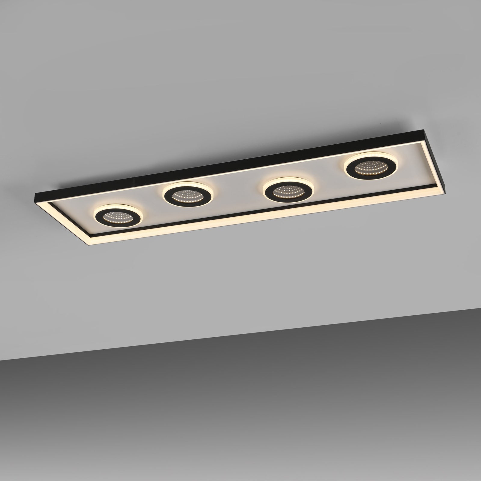 Montert LED taklampe Dune CCT dimbar svart 100 cm 48W i rom
