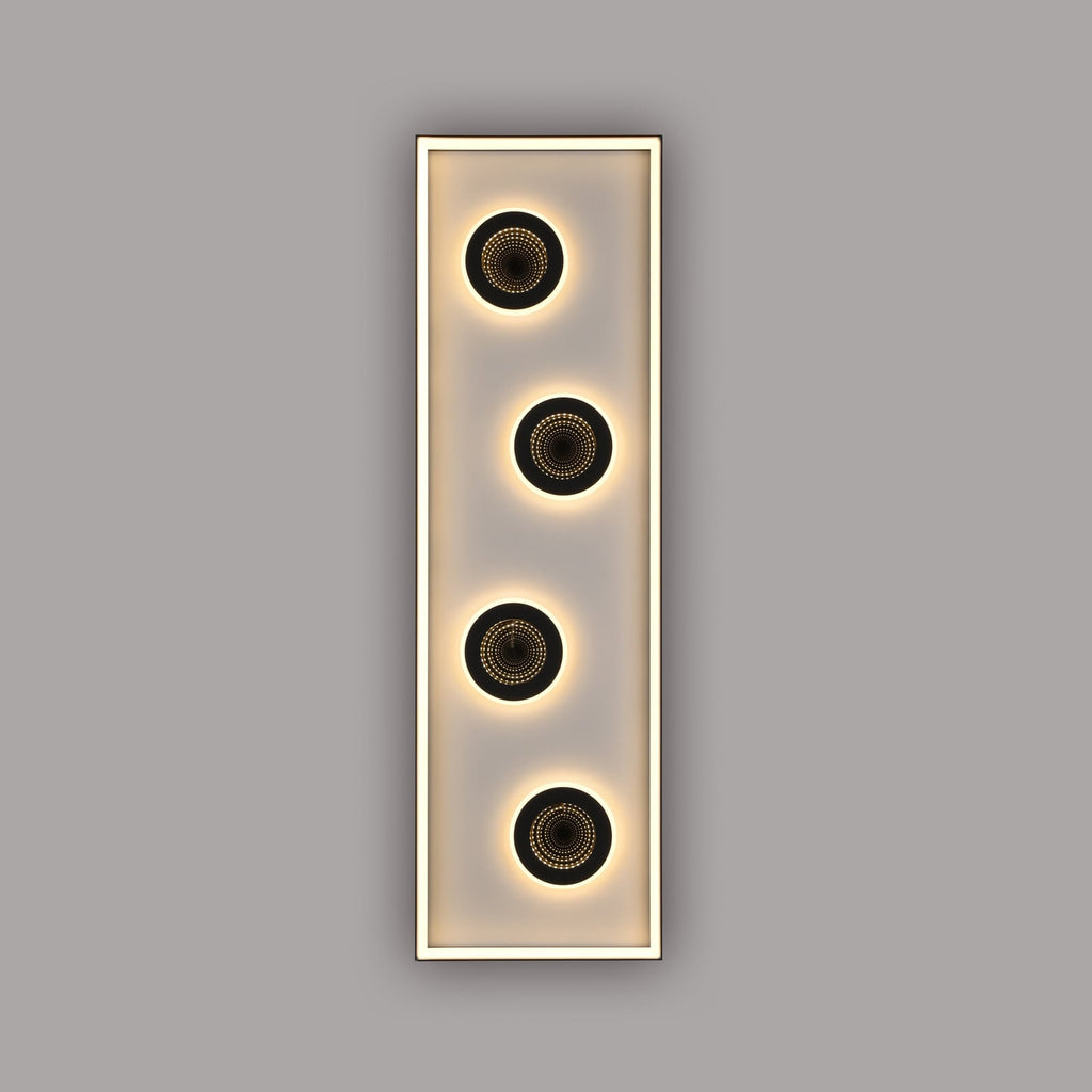 Nærbilde av LED taklampe Dune CCT dimbar svart 100 cm 48W