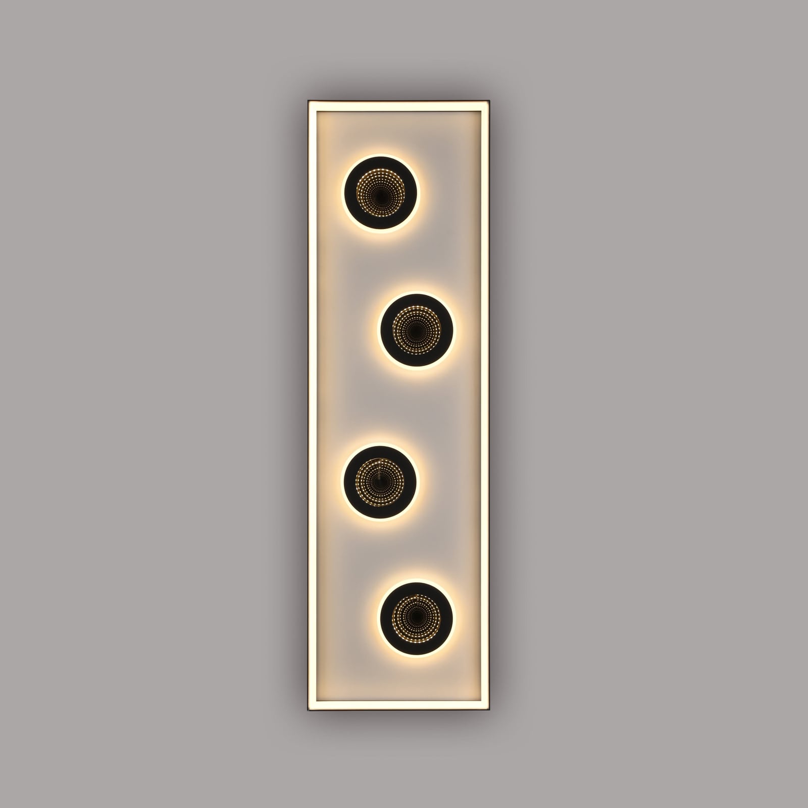 Nærbilde av LED taklampe Dune CCT dimbar svart 100 cm 48W