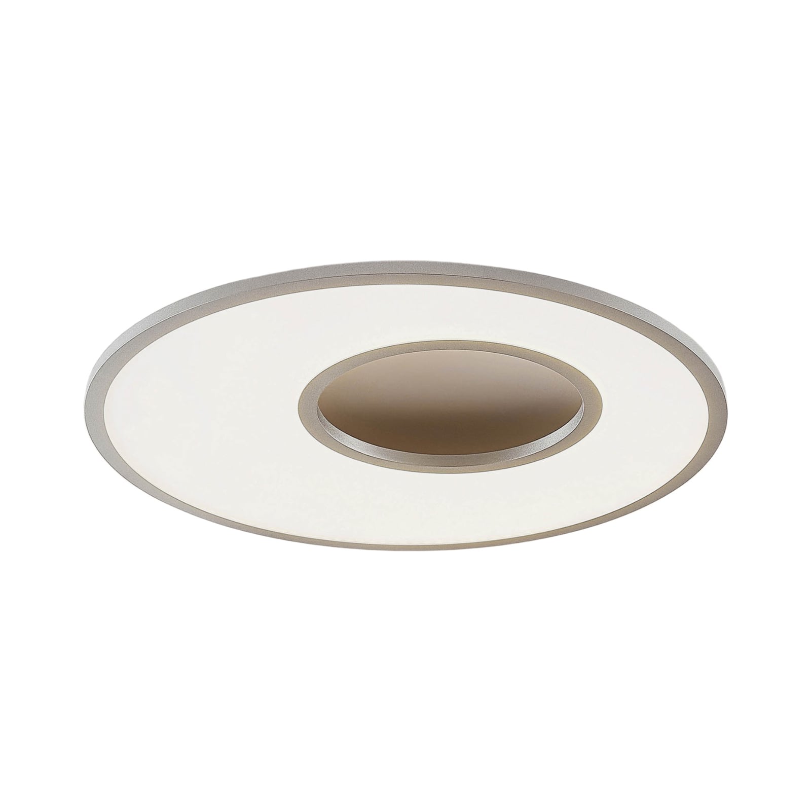 LED taklampe Durun dimbar CCT rund Ø60 cm sølv detalj