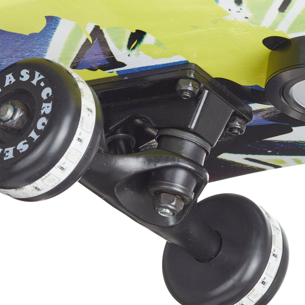 LED taklampe Easy Cruiser Graffiti skateboard RGB dimbar nærbilde av LED-lys