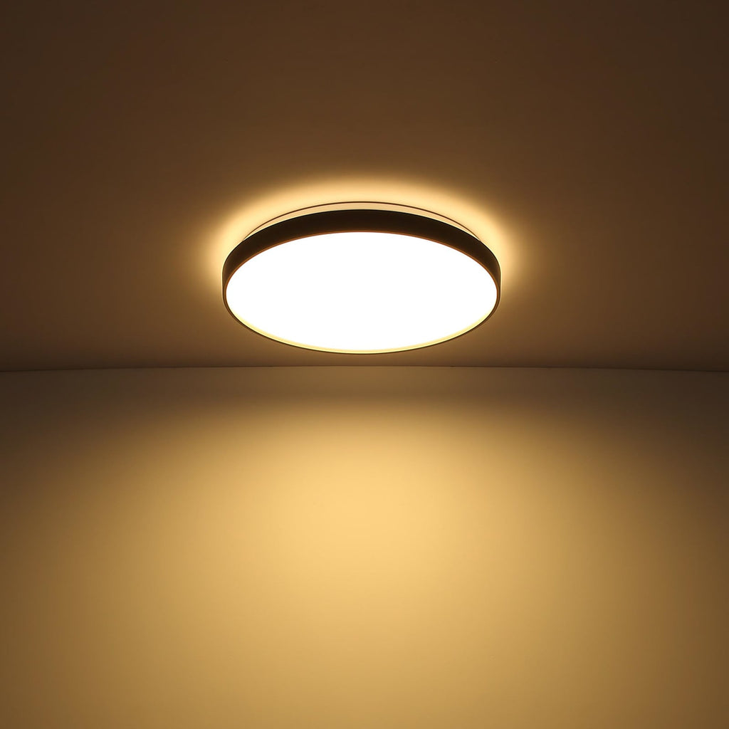 LED taklampe Eclypse antrasitt Ø48 cm 24W varmhvit installasjon