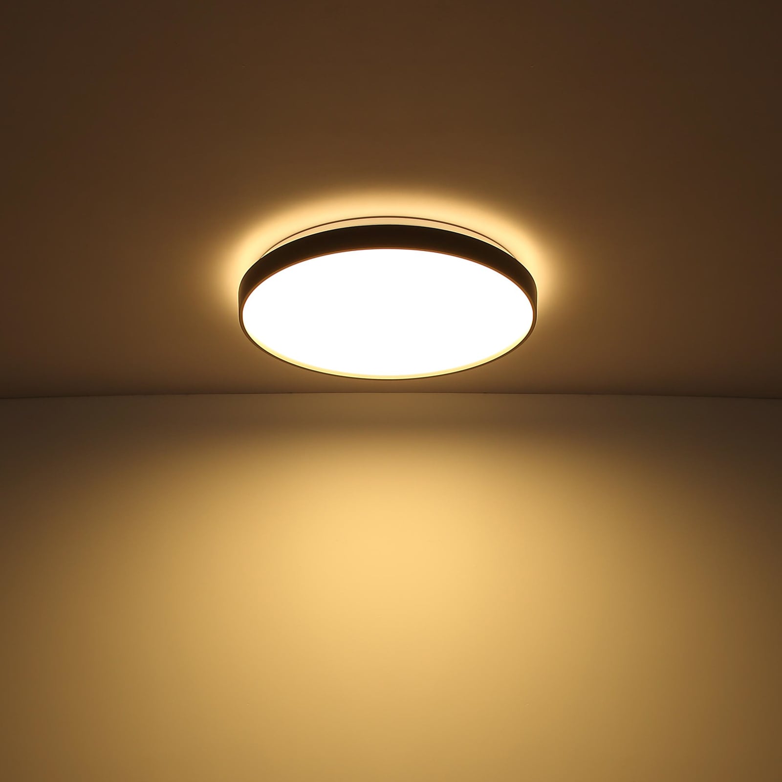 LED taklampe Eclypse antrasitt Ø48 cm 24W varmhvit installasjon