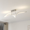 LED taklampe Edano hvit tekstil dimbar 122 cm forfra