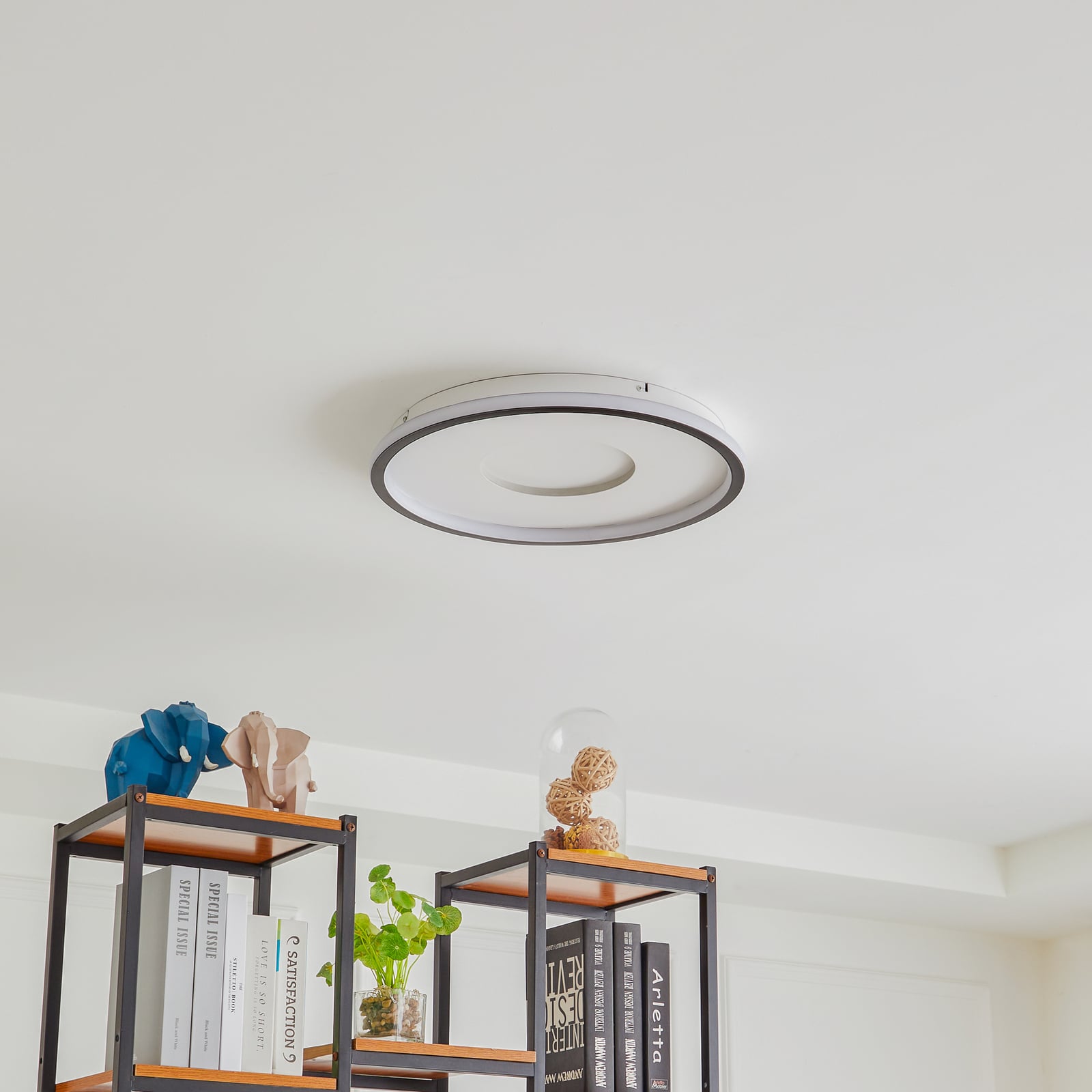 LED taklampe Edenia svart hvit CCT bakside