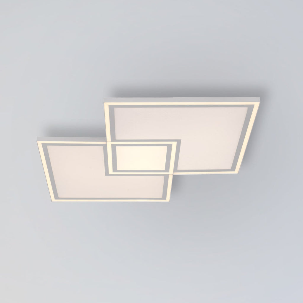 LED-taklampe Edging CCT dimbar hvit 70x70 cm forfra