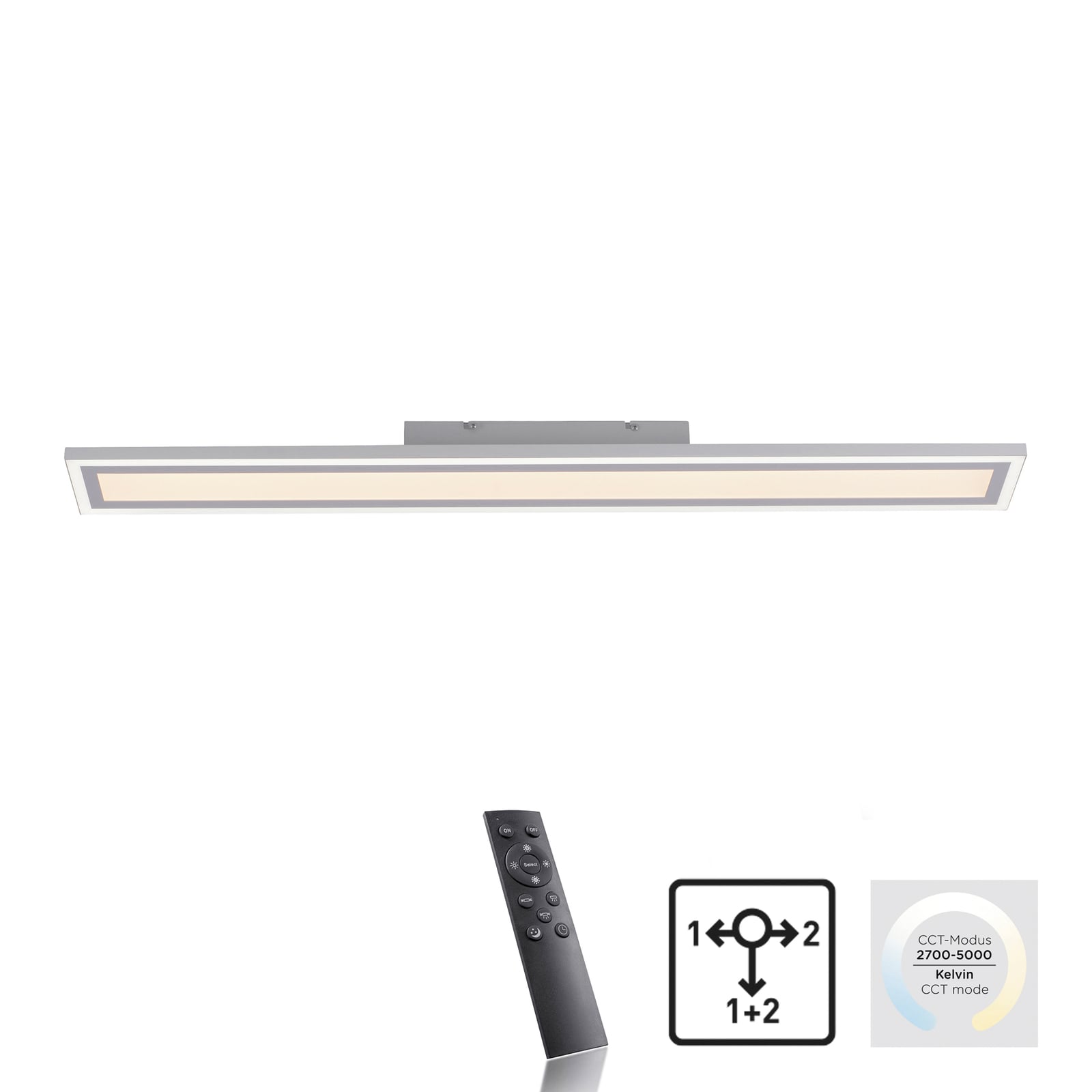 LED taklampe Edging dimbar CCT med fjernkontroll 100 cm nærbilde av lys