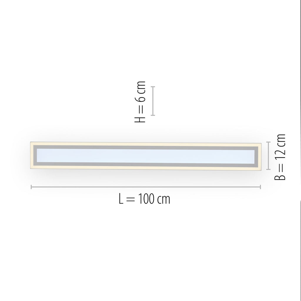 LED taklampe Edging dimbar CCT med fjernkontroll 100 cm detalj av lampens overflate