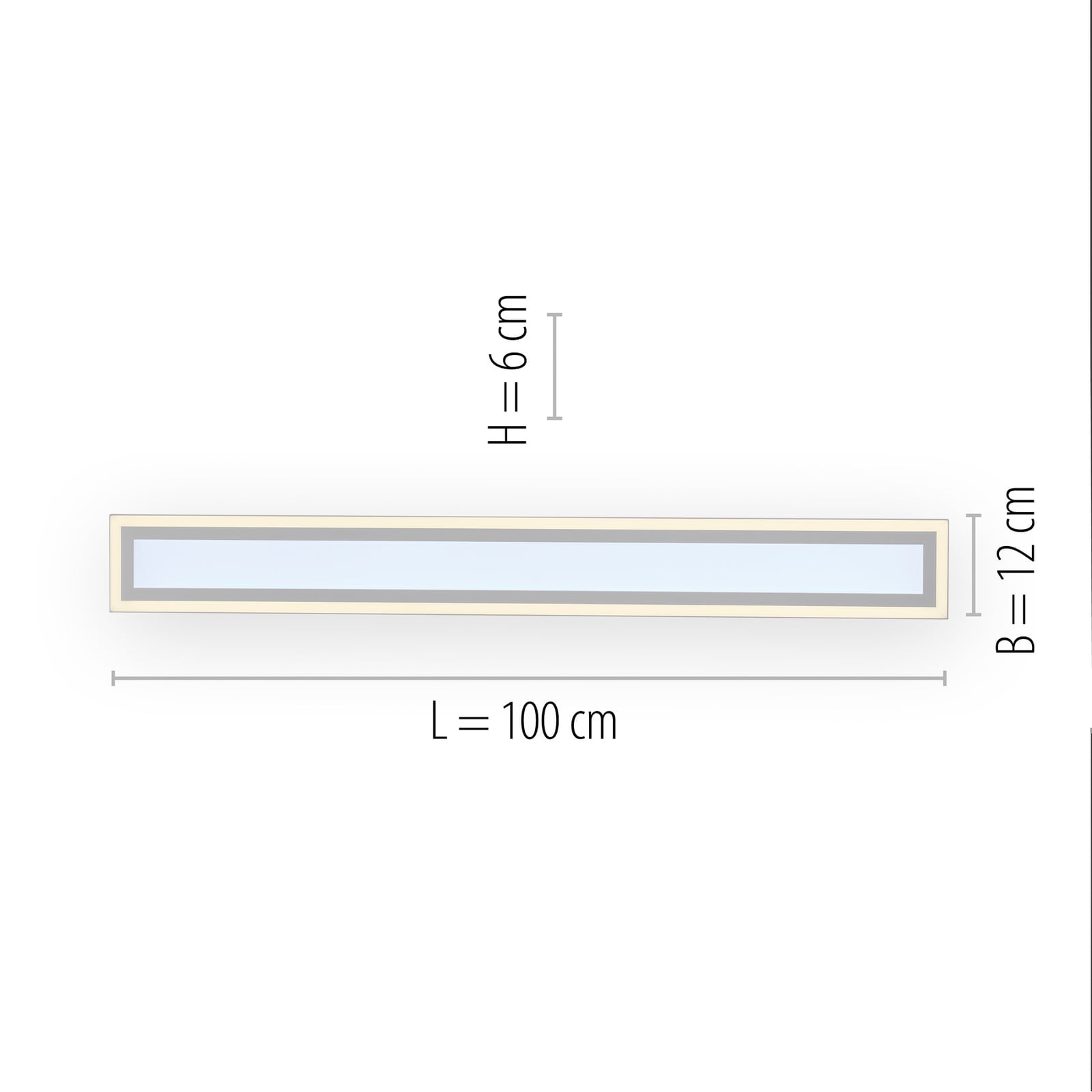 LED taklampe Edging dimbar CCT med fjernkontroll 100 cm detalj av lampens overflate