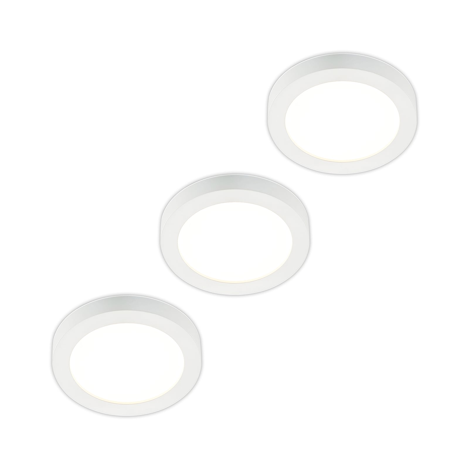 LED taklampe Edwina dimbar hvit forfra